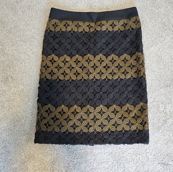 Ann Taylor Loft Pencil Skirt with Crochet Overlay - Picture 5 of 10